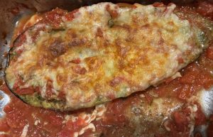 Baked Eggplant Parmesan Boats